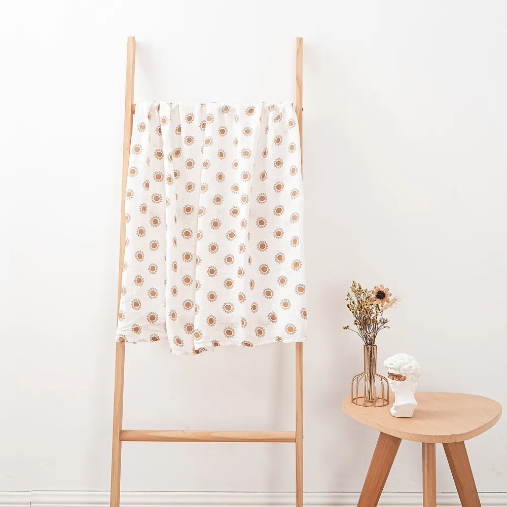 Golden Sun Bamboo Cotton Baby Blanket | Hypoallergenic - Allergy Friendly - Naturally Free