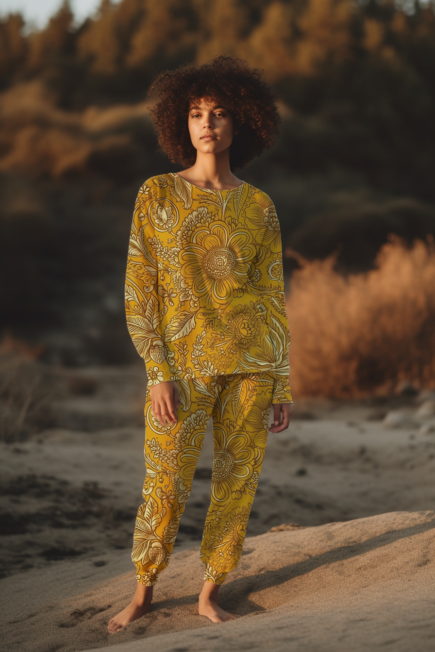 Golden Sunrise 100% Cotton Pajama Set | Hypoallergenic - Allergy Friendly - Naturally Free