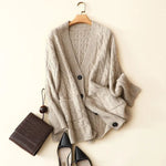 Grain Fields Cardigan Cashmere Womens Sweater | Hypoallergenic - Allergy Friendly - Naturally Free