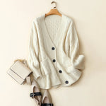 Grain Fields Cardigan Cashmere Womens Sweater | Hypoallergenic - Allergy Friendly - Naturally Free