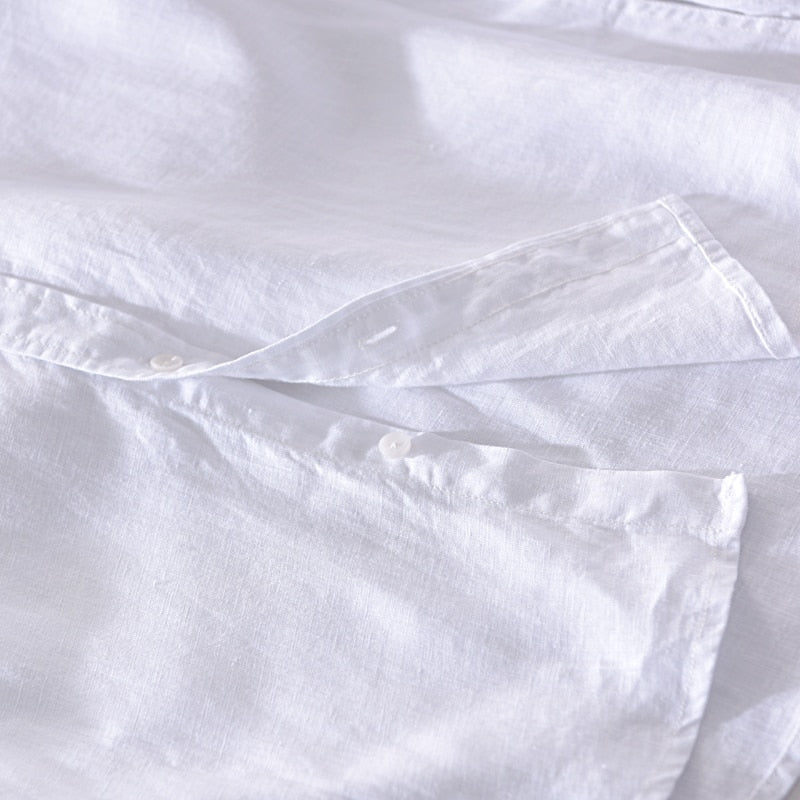 Gray Skies 100% Linen Long Sleeved Men's Shirt | Hypoallergenic - Allergy Friendly - Naturally Free