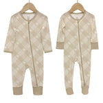 Baby Clothes Pajamas Long Sleeves 97% Bamboo Fiber 3% Spandex Newborn Baby Onesie Blank Zipper Baby Rompers