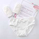 Girls Panties Kids Cotton Underwear Children's Briefs Short Solid White Color 3Pcs/lot