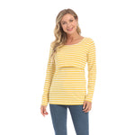 Pineapple Fields Striped Cotton Maternity Top