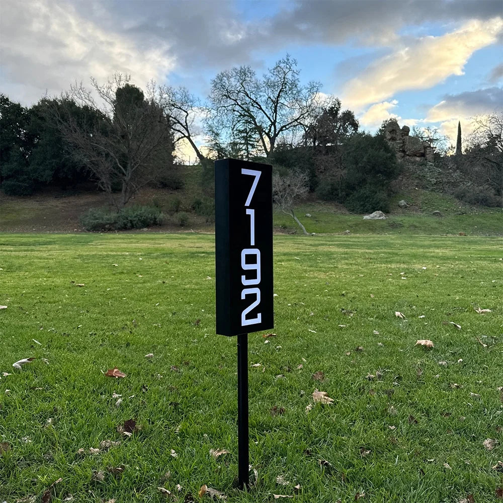 Waterproof solar house number light LED Address Sign with Number Warm & White Light Illuminated Outdoor Address Plaque