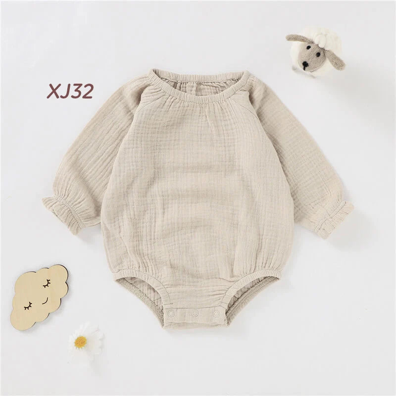 Long Sleeve Baby Rompers Summer Organic Cotton o Neck Summer Newborn Baby Rompers