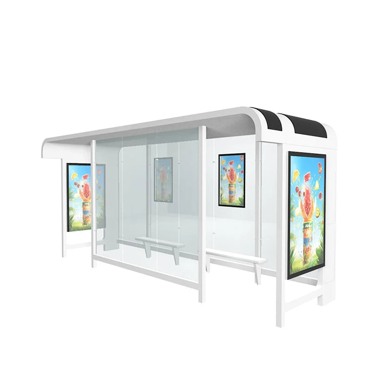 YEROO New Design Solar Stainless Steel Bus Stop Shelter For Sale