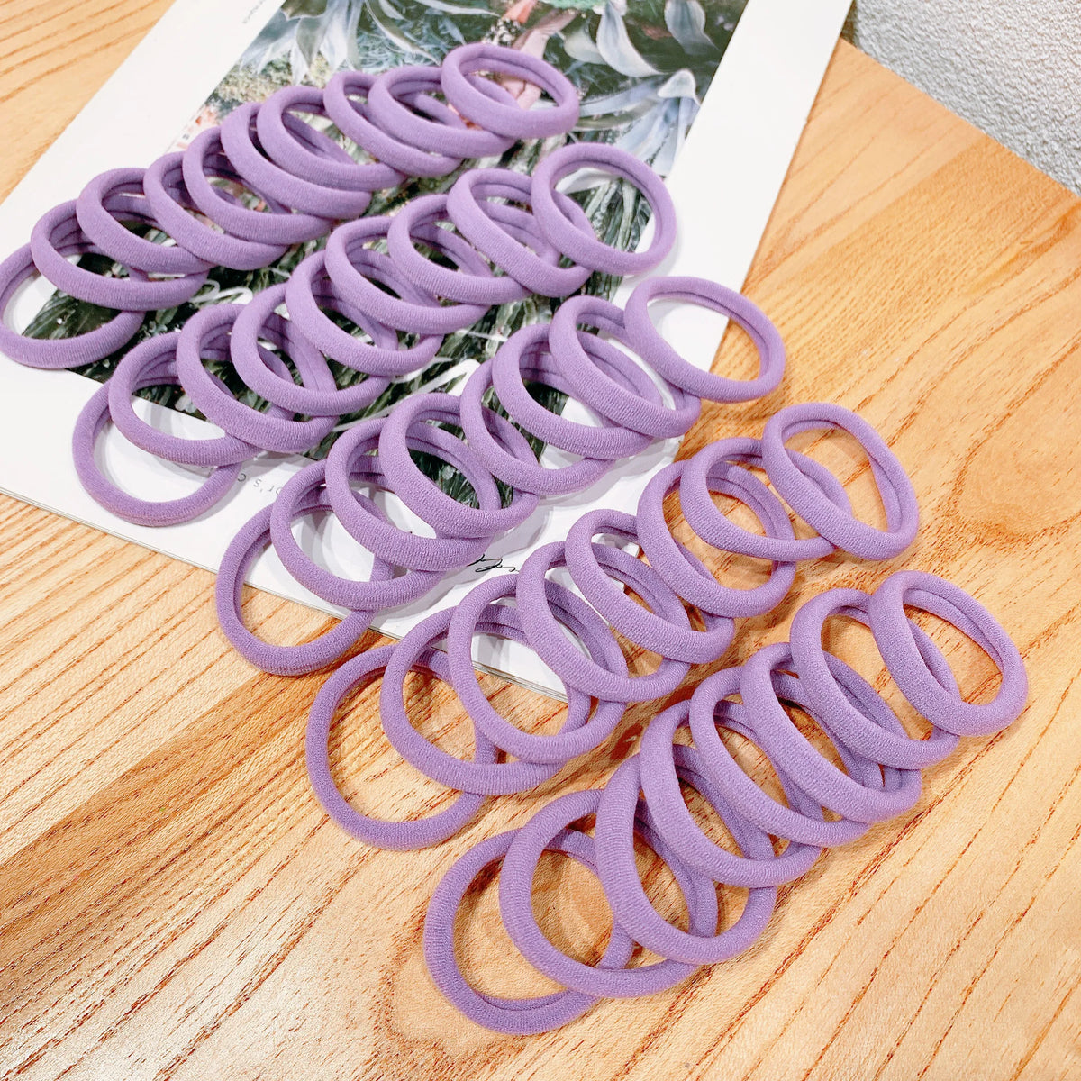 Natural Mane 50Pcs Soft Cotton Elastic Hair Ties