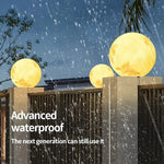 Moon-shaped Solar Power Led Lawn Lamp with Water-resistant Housing Soft Light for Outdoor Resin 80 IP65 360 Lampade Da Esterno