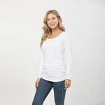 Daffodil Lily Long Sleeve Cotton Maternity Top