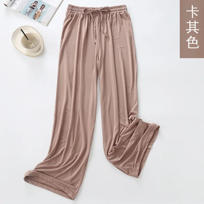 Hot Sale Multiple Colour Winter Women's Home Pants Lounge wear Homewear Pajama Pant Spring Autumn Modal Loose Pyjama Trousers