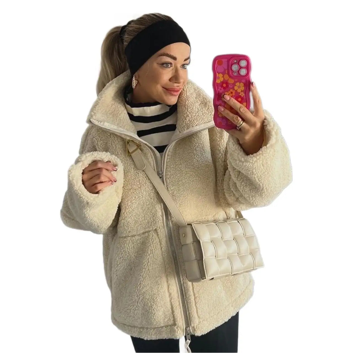 Cozy Fleece Cotton Lamb Wool Womens Coat