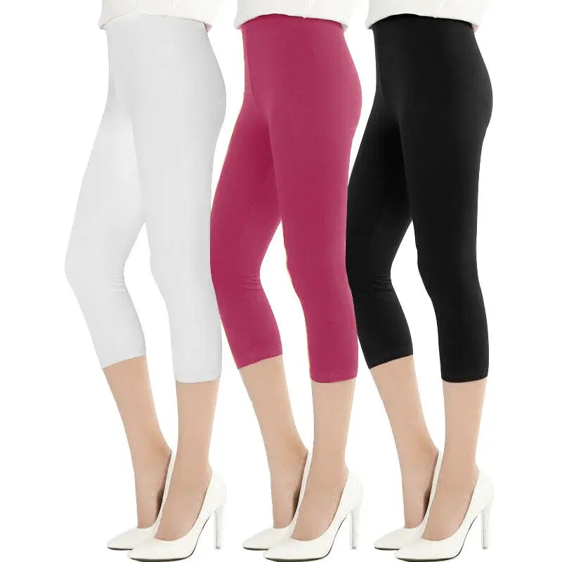 Soft Viscose Women Pants Casual Stretchy Workout Leggings Cycling Hiking Jogger Running Pencil Trousers Capris M30235