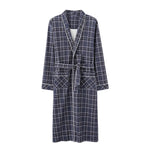 River Journey Plaid Cotton Mens Bath Robe