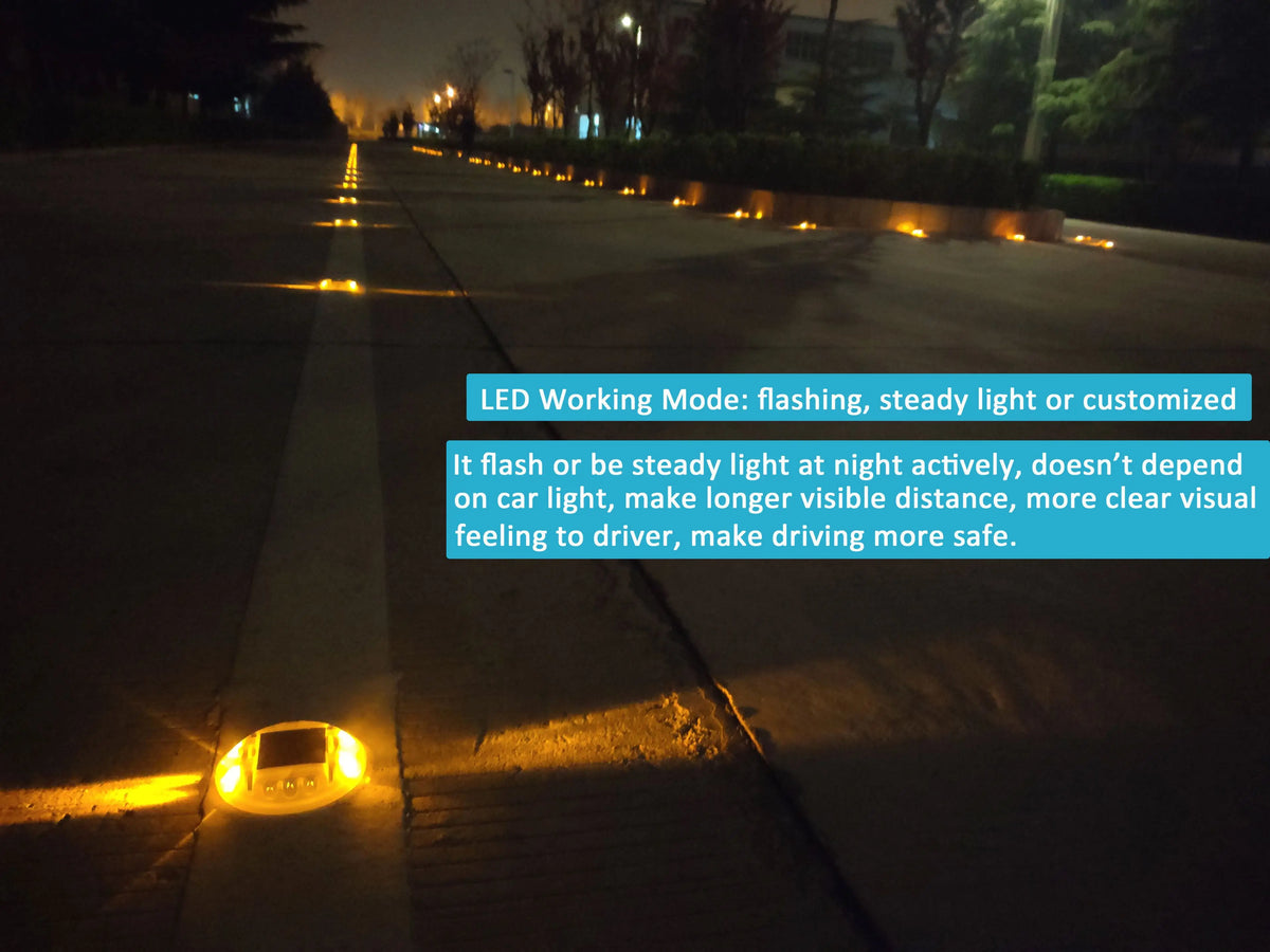 Round shape PC pavement 360 green oval plastic ip68 light 8 10 led marker hemisphere raised shape power cat eye solar road stud