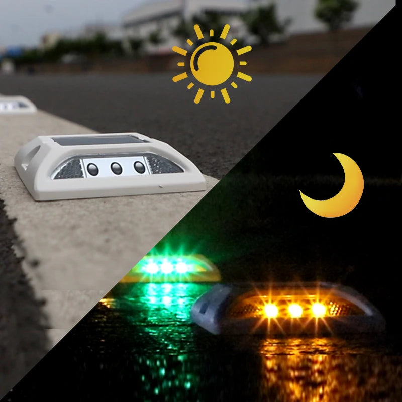 IP68 Waterproof Aluminum Highway Heavy Duty Truck 2 Side Reflective LED Pavement Marker Spike Lights Cat Eye Solar Road Stud