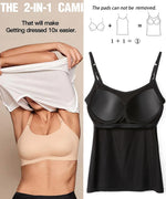 1/2/3Pcs Adjustable Viscose Womens Tank Top Camisole with Bra