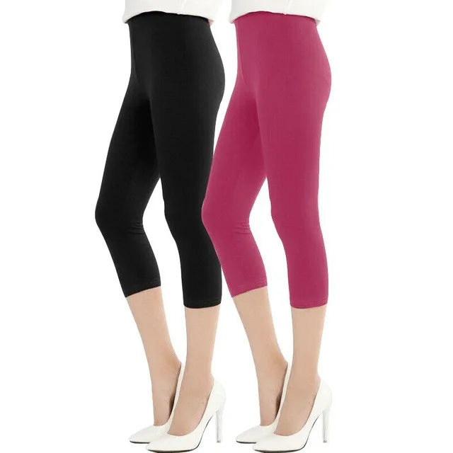 Soft Viscose Women Pants Casual Stretchy Workout Leggings Cycling Hiking Jogger Running Pencil Trousers Capris M30235