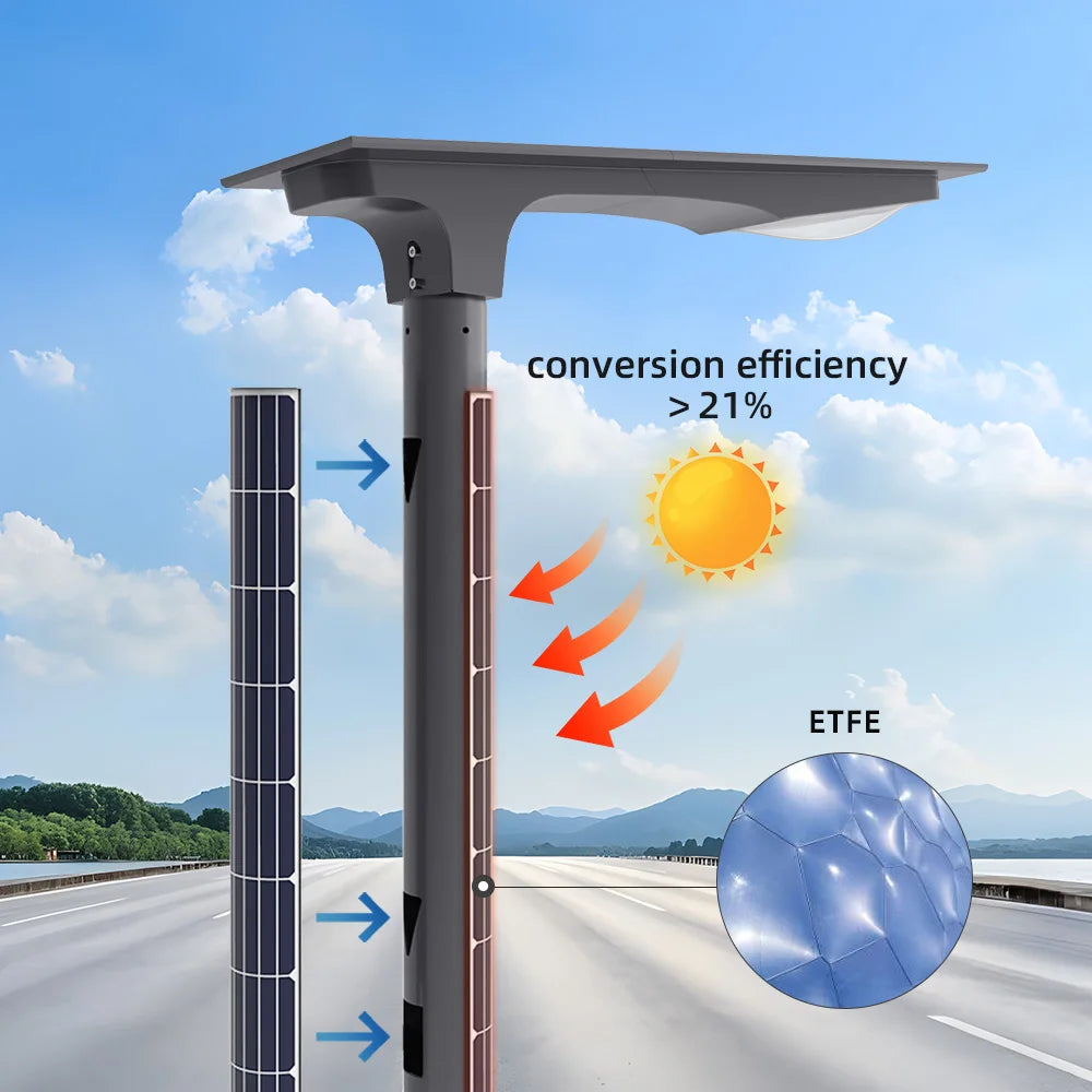 Energy Savers Solar Powered LED Street Light With Time Control 30 Watts