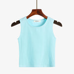 Orange Marmalade Basic Cotton Womens Crop Top