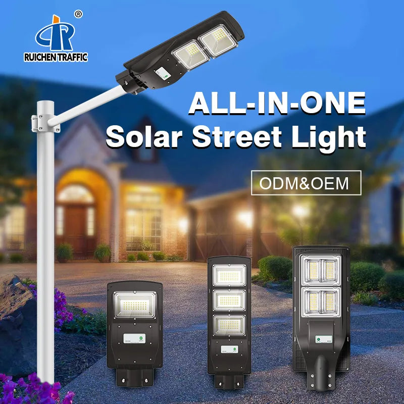 Manufacturer 50w Pole Super Bright 2000w Ip66 High Quality Outdoor Aluminum Shell Double Sided Double Sided Solar Street Light