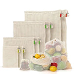 Healthy Eats Biodegradable Mesh Organic Cotton Vegetable Fruit Bags