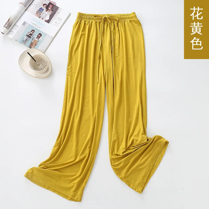 Hot Sale Multiple Colour Winter Women's Home Pants Lounge wear Homewear Pajama Pant Spring Autumn Modal Loose Pyjama Trousers