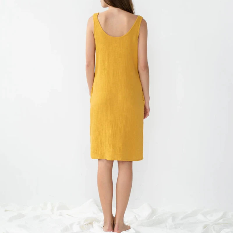 Summer Sands Sleeveless 100% Cotton Womens Dress