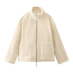 Cozy Fleece Cotton Lamb Wool Womens Coat