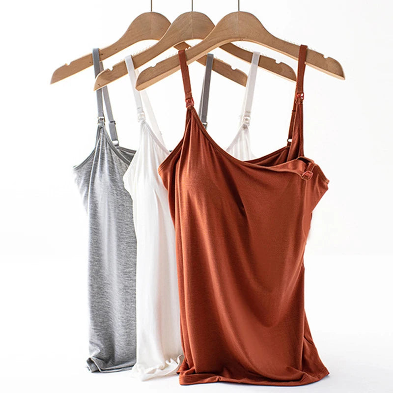 Green Leaf Cotton Maternity Tank Top