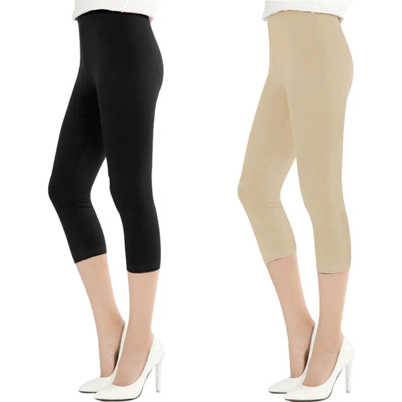 Soft Viscose Women Pants Casual Stretchy Workout Leggings Cycling Hiking Jogger Running Pencil Trousers Capris M30235