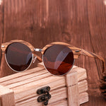 Forest Fern Retro Bamboo Mens Sunglasses With Case