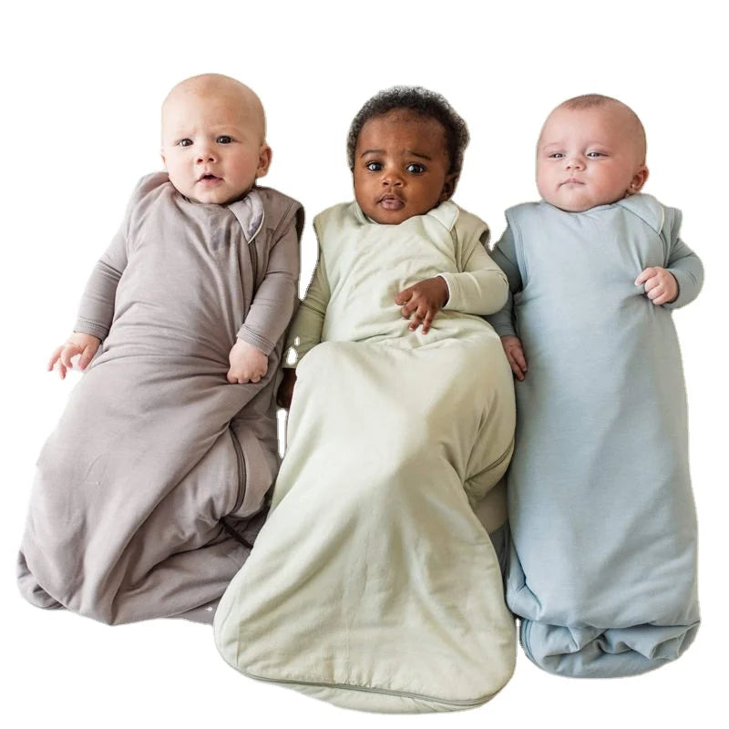 Organic Bamboo Cotton Baby Sleeping Bag Solid 0.5 And 1.0 Tog Bamboo Baby Sleeper Bamboo Baby Sleep Sack