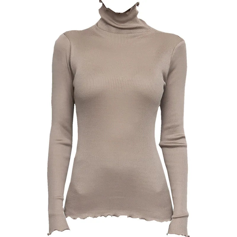 Winter Sands Slim Fit Solid Silk Womens Pullover