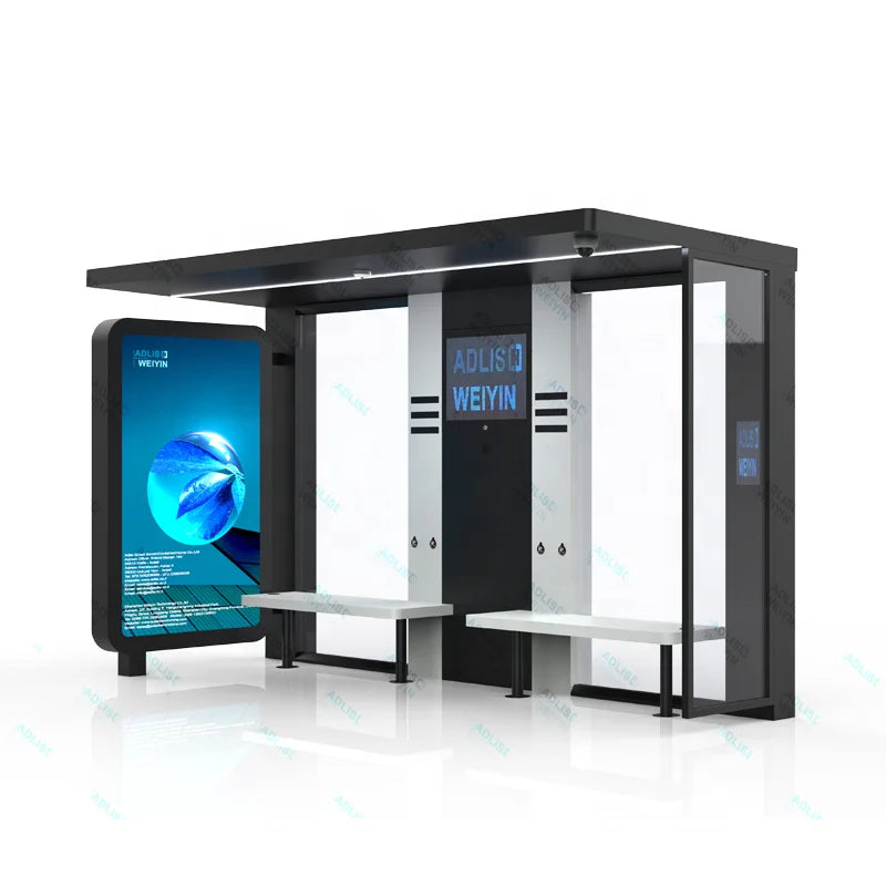 Latest Design Solar Smart High Quality Bus Shelter With Lighting