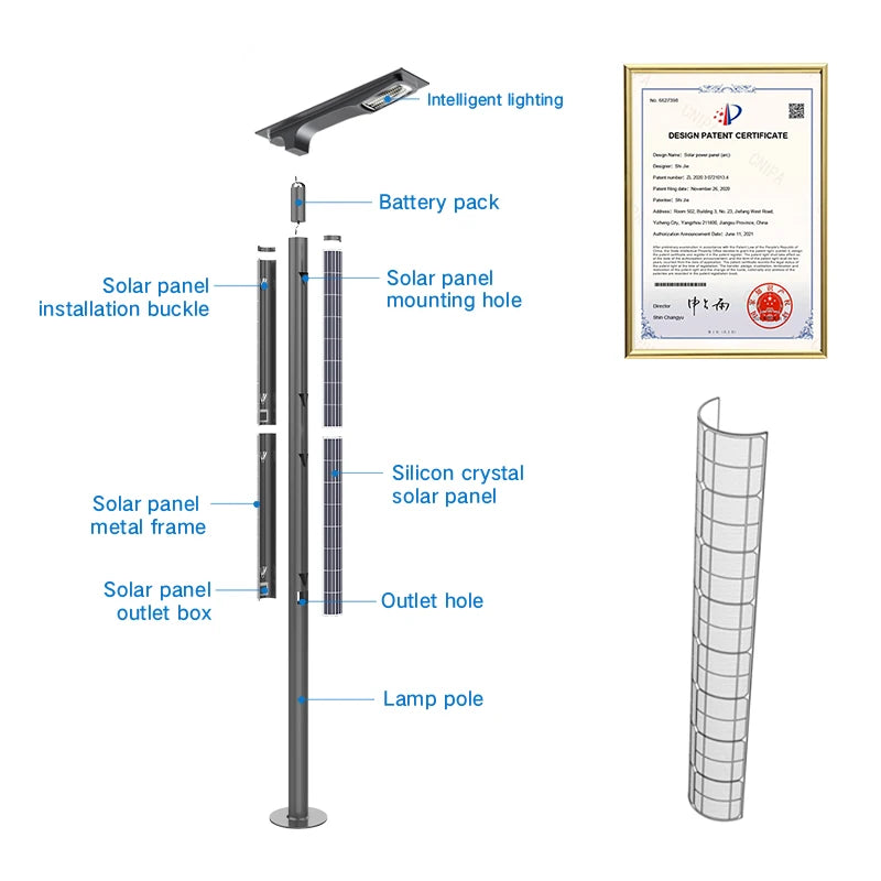 Energy Savers Solar Powered LED Street Light With Time Control 30 Watts