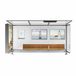 YEROO New Design Solar Stainless Steel Bus Stop Shelter For Sale