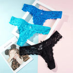 5pcs Women Panties Sexy Thongs G-string Lace Lingerie Female Underwear Ladies Low Waist T-back Gift Beautiful Underpants