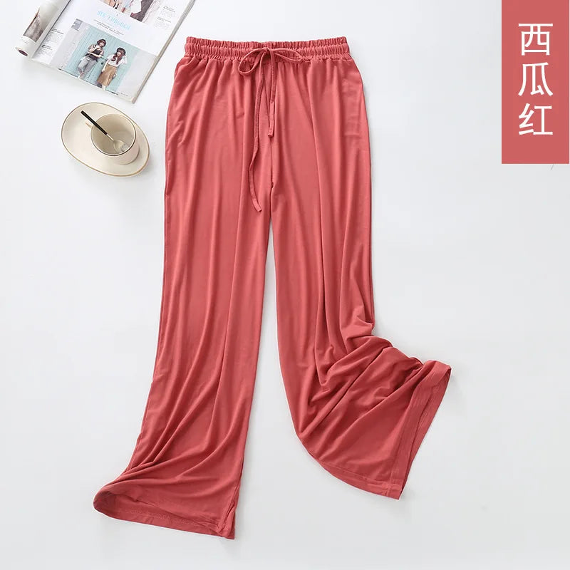 Hot Sale Multiple Colour Winter Women's Home Pants Lounge wear Homewear Pajama Pant Spring Autumn Modal Loose Pyjama Trousers