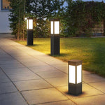 Modern IP65 Solar Garden LED Bollard Light Aluminum Alloy Post Lamp for Outdoor Landscape Decorative Pathway and Lawn