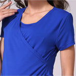 Salvia Garden Short Sleeve Viscose Maternity Top