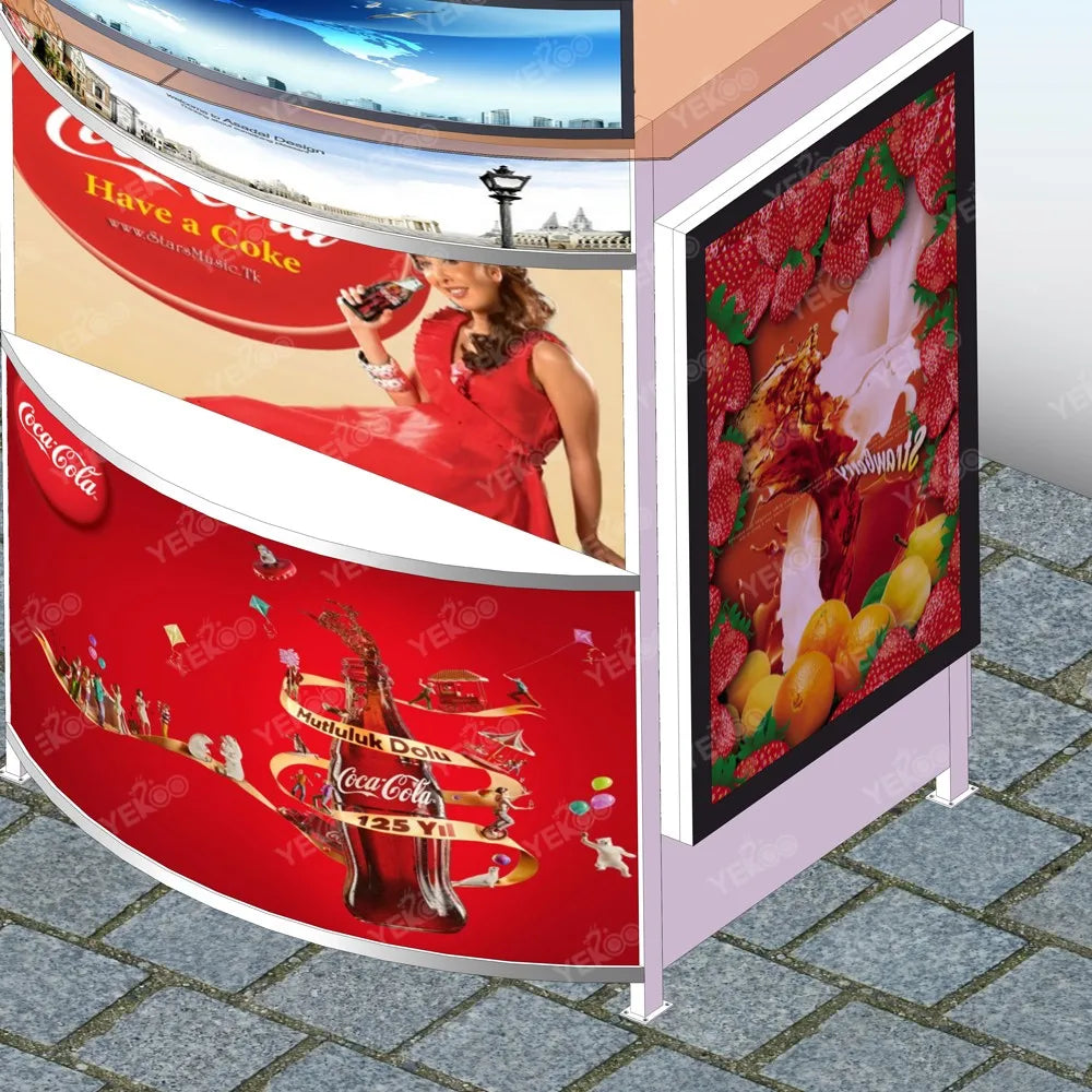 City Street Furniture Solar Panel Bus Stop Shelter with Vending Kiosk