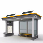 Modern Stainless Steel Solar Smart Bus Stop Shelter For Sale