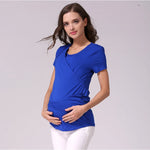 Salvia Garden Short Sleeve Viscose Maternity Top