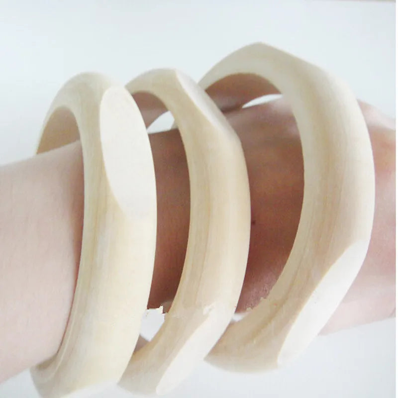 4pcs Wood Womens Bracelet Bangles