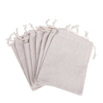 Cotton Muslin Wedding Party Favor Bags Pouches Medium unbleached double cord drawstring closure Jewelry/Rings/Gift pack