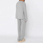 Rainy Coast 2Pcs V-Neck Long Sleeves Pants Viscose Womens Pajama Set