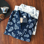 Azul Leaf Kimono 100% Cotton Mens Robe