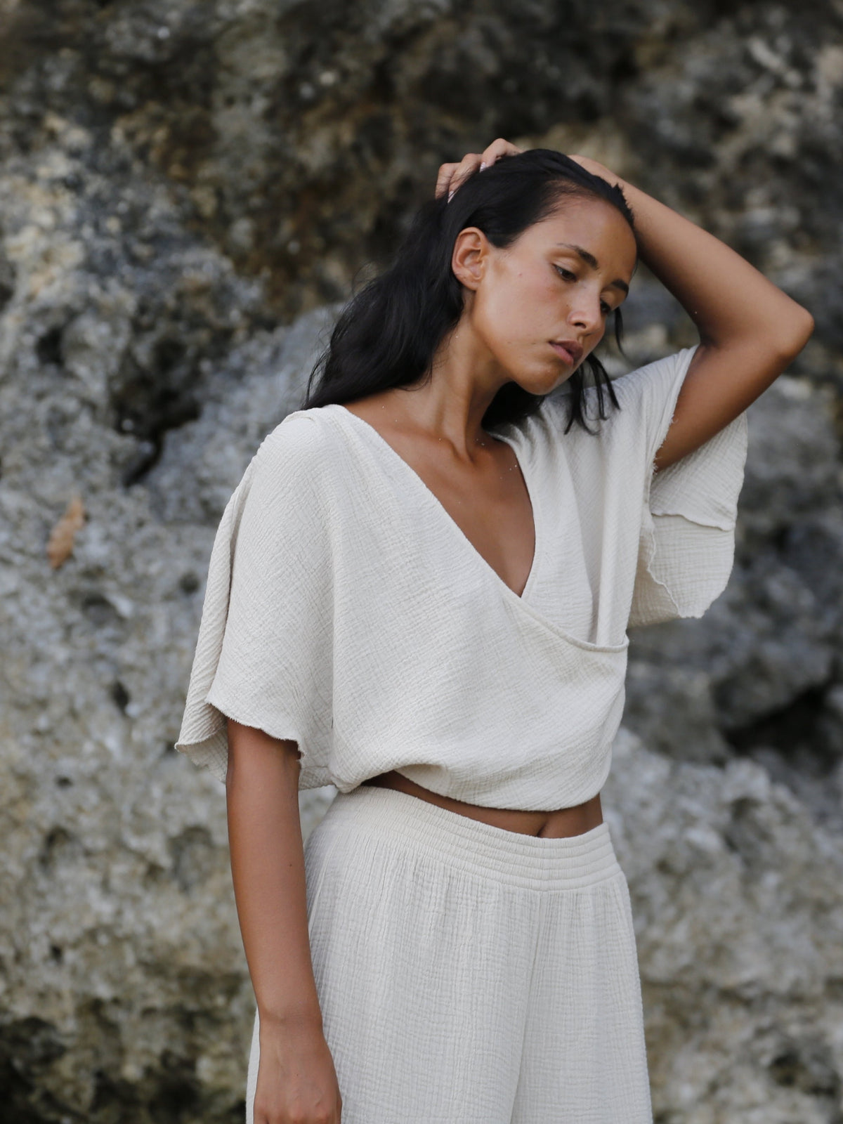 THE HAND LOOM Harlow Top - Oatmeal