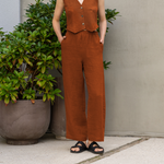 MENIQUE Wide Leg Pants Havana